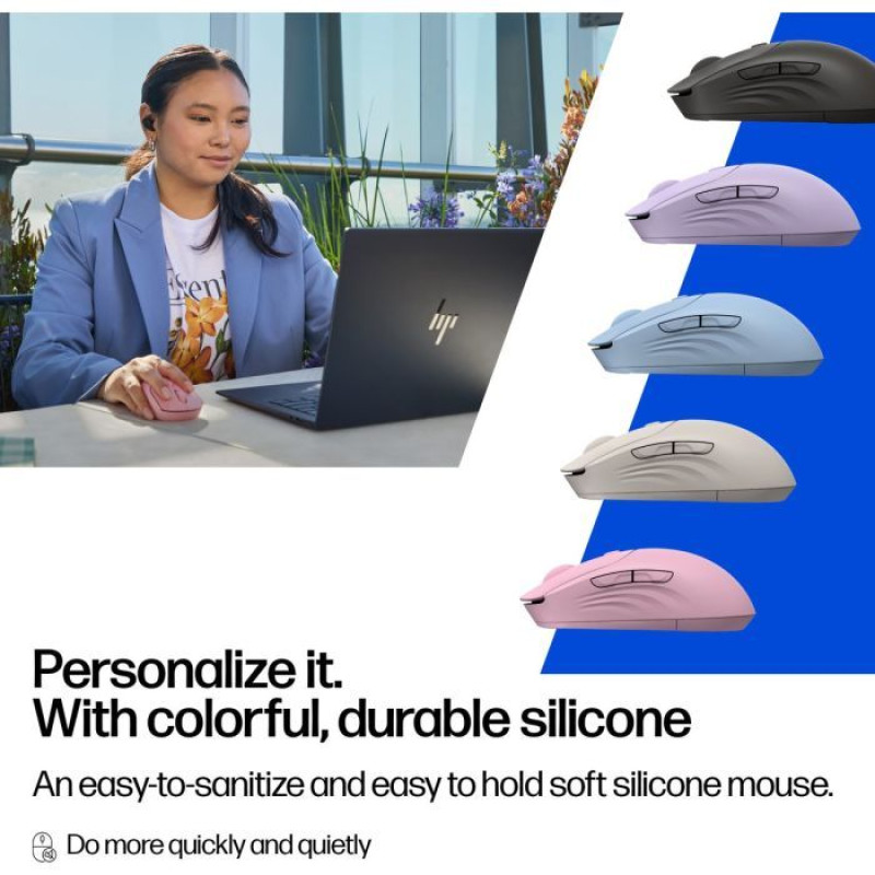 Миша HP 400 Quiet, WL/BT Blue (AZ7B4AA)