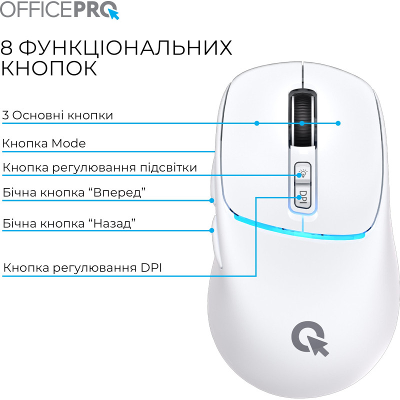 Мишка OfficePro M468W White