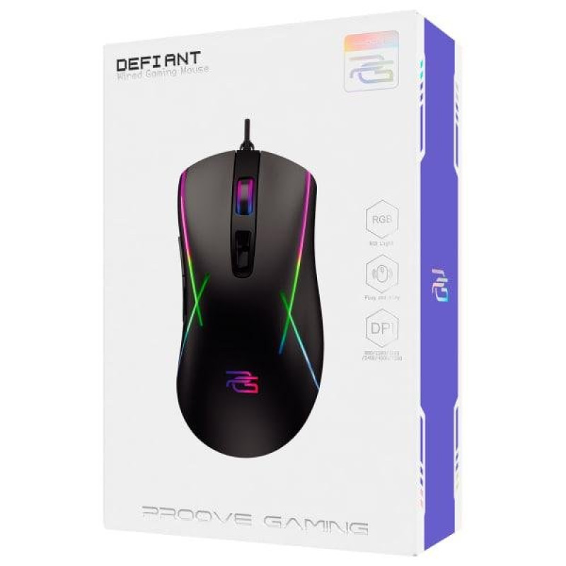 Миша Proove Gaming Defiant Black (CMDE00000101)