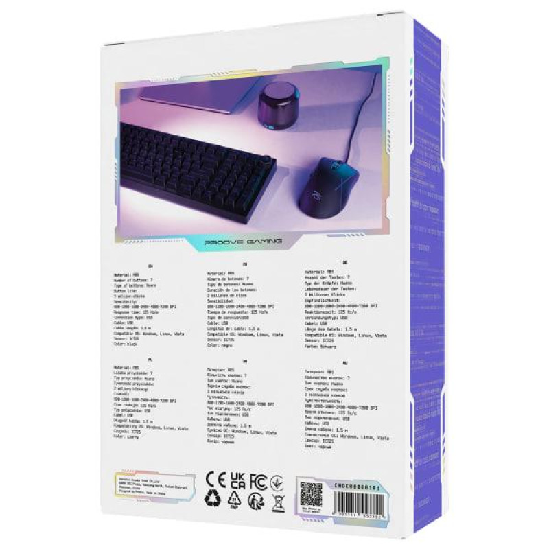 Миша Proove Gaming Defiant Black (CMDE00000101)