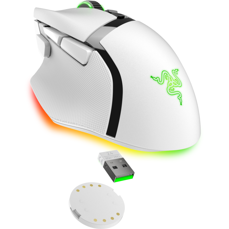 Мишка Razer Basilisk V3 Pro 35K Wireless/Bluetooth White (RZ01-05240200-R3G1)