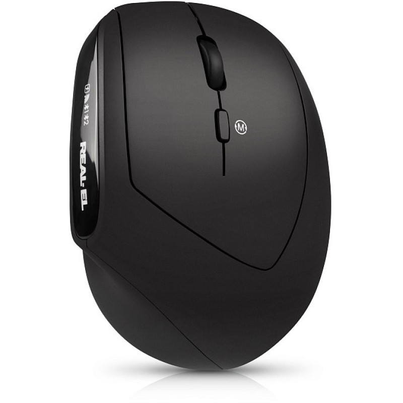 Мишка REAL-EL RM-490W Black (EL123200058)