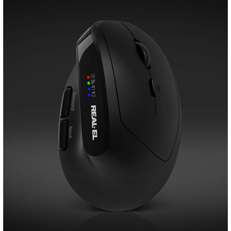 Мишка REAL-EL RM-490W Black (EL123200058)
