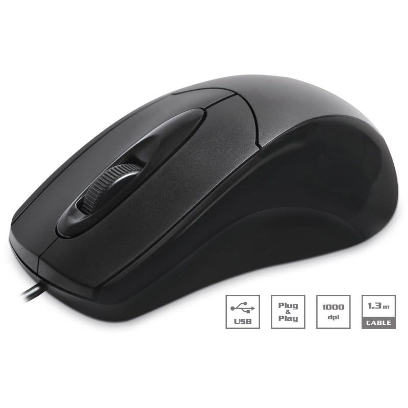 Миша REAL-EL RM-207 Black (EL123200015)