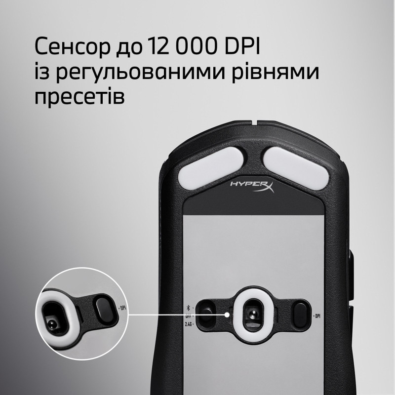 Мишка HyperX Pulsefire FUSE RGB WL/BT Black (A1KY6AA)