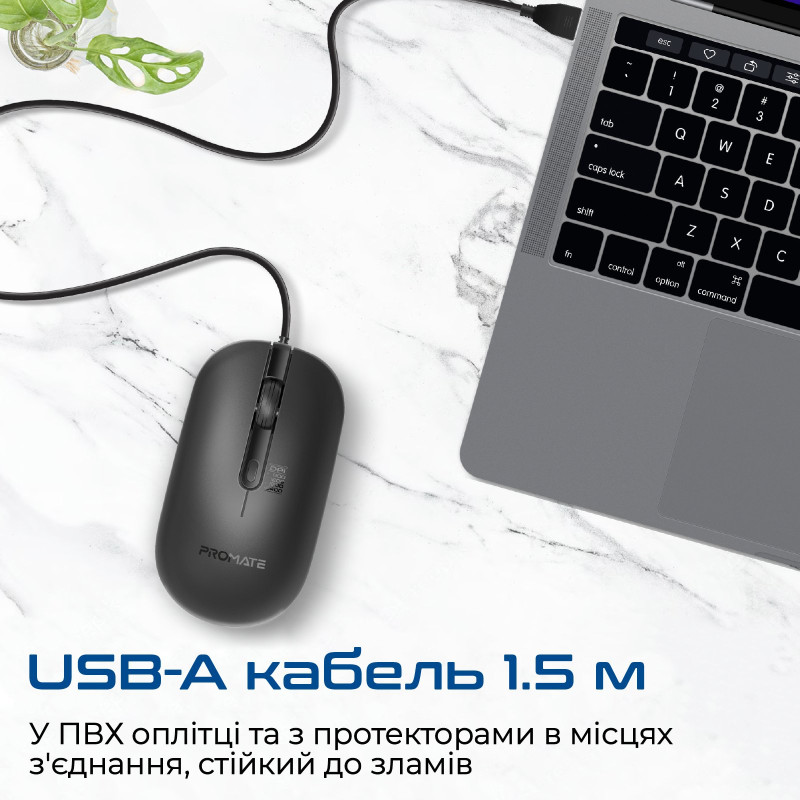 Миша Promate CM-2400 USB Black (cm-2400.black)
