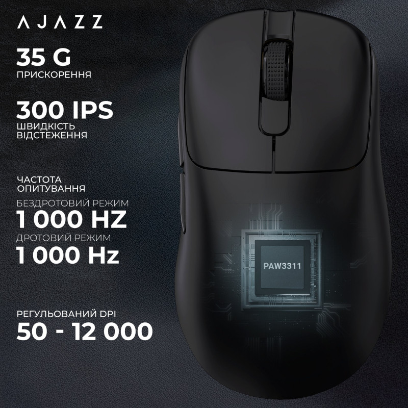 Мишка Ajazz AJ179P MC Black (AJ179P-MC-B)