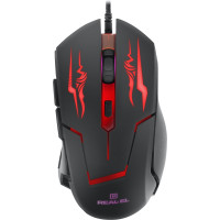 Мишка REAL-EL RM-520 Gaming Black (EL123200020)