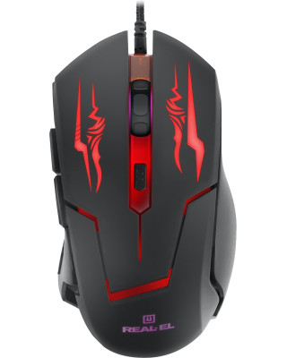 Мишка REAL-EL RM-520 Gaming Black (EL123200020)