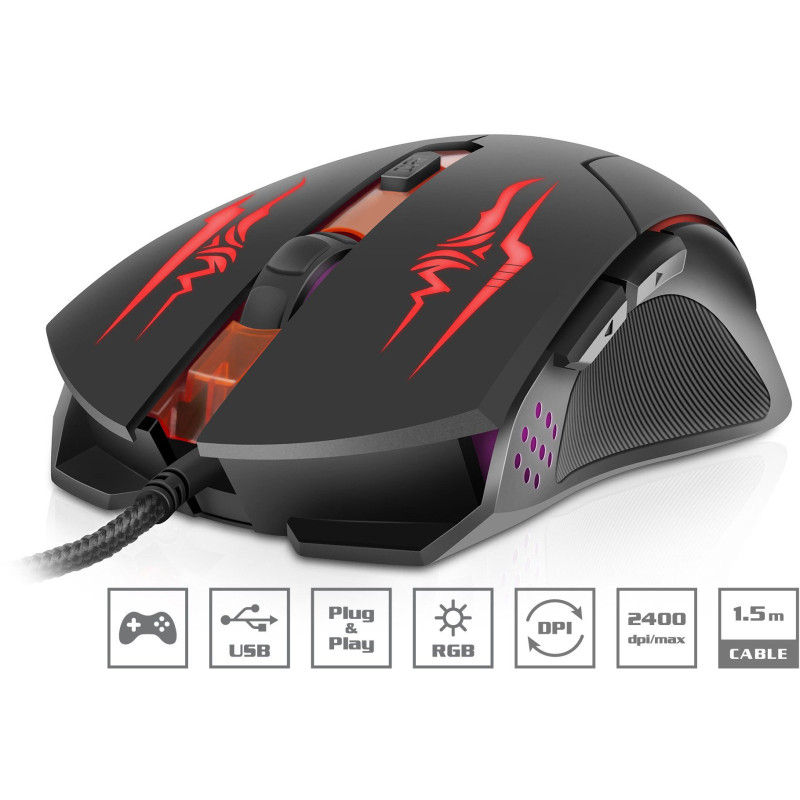 Мишка REAL-EL RM-520 Gaming Black (EL123200020)