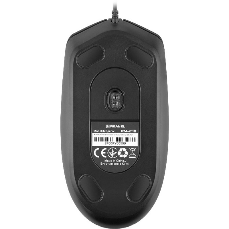 Миша REAL-EL RM-210 Black (EL123200036)