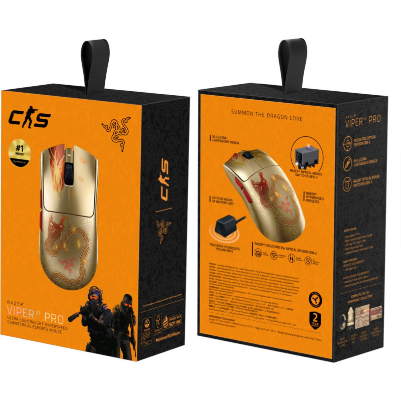 Мишка RAZER Viper V3 PRO Wireless, Counter-Strike 2 Edition (RZ01-05120800-R3M1 )