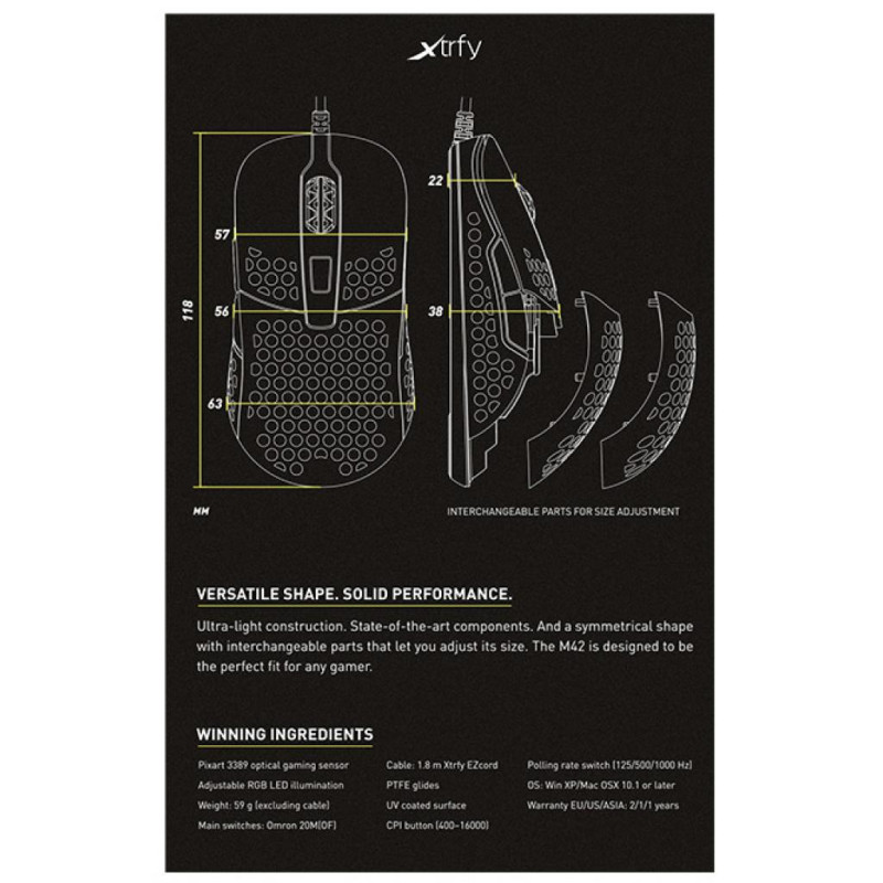 Мишка Xtrfy M42 RGB Miami Blue (XG-M42-RGB-BLUE)