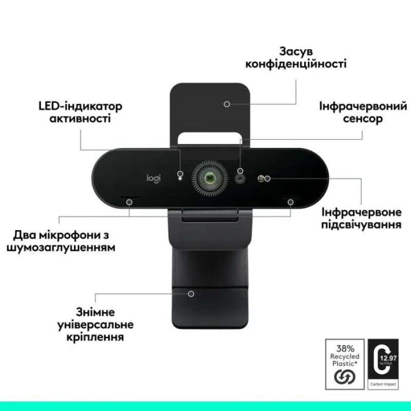 Веб-камера LOGITECH Brio 4K GRAPHITE (960-001746)
