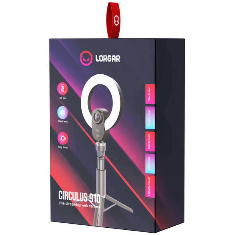 Вебкамера Lorgar Circulus 910 Streaming 5MP 1944 Auto Focus Stereo (LRG-SC910)