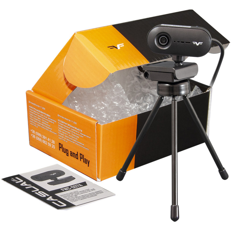 Веб-камера Frime FWC-007A FHD Black з тріподом