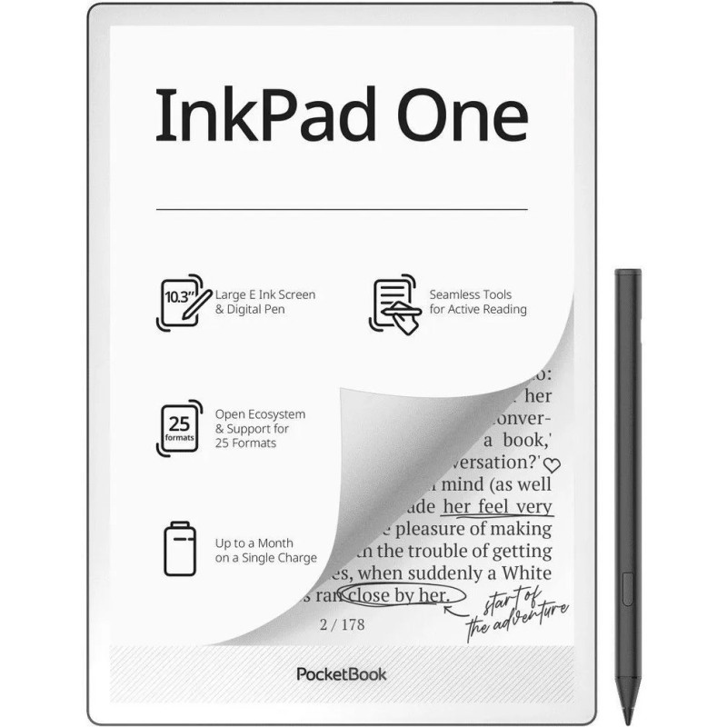 Електронна книга PocketBook InkPad One Matte Black (PB1030-8-WW)