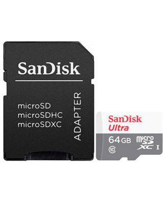 Карта пам'яті SanDisk 64GB microSD class 10 Ultra Light (SDSQUNR-064G-GN3MA)
