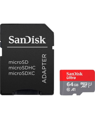 Карта пам'яті SanDisk 64GB microSD class 10 UHS-I Ultra (SDSQUAB-064G-GN6MA)