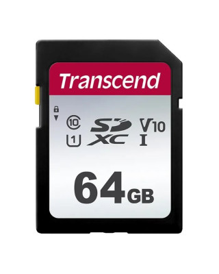 Карта пам'яті Transcend 64GB SDXC class 10 UHS-I U1 V10 (TS64GSDC300S)