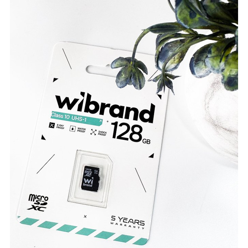Карта пам'яті Wibrand 128GB microSD class 10 (WICDHU1/128GB)