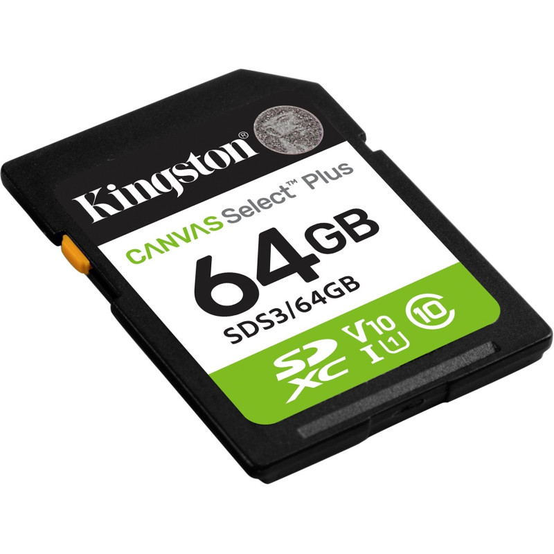 Карта пам'яті Kingston SDXC 64GB UHS-I Class 10 Canvas Select Plus (SDS3/64GB)