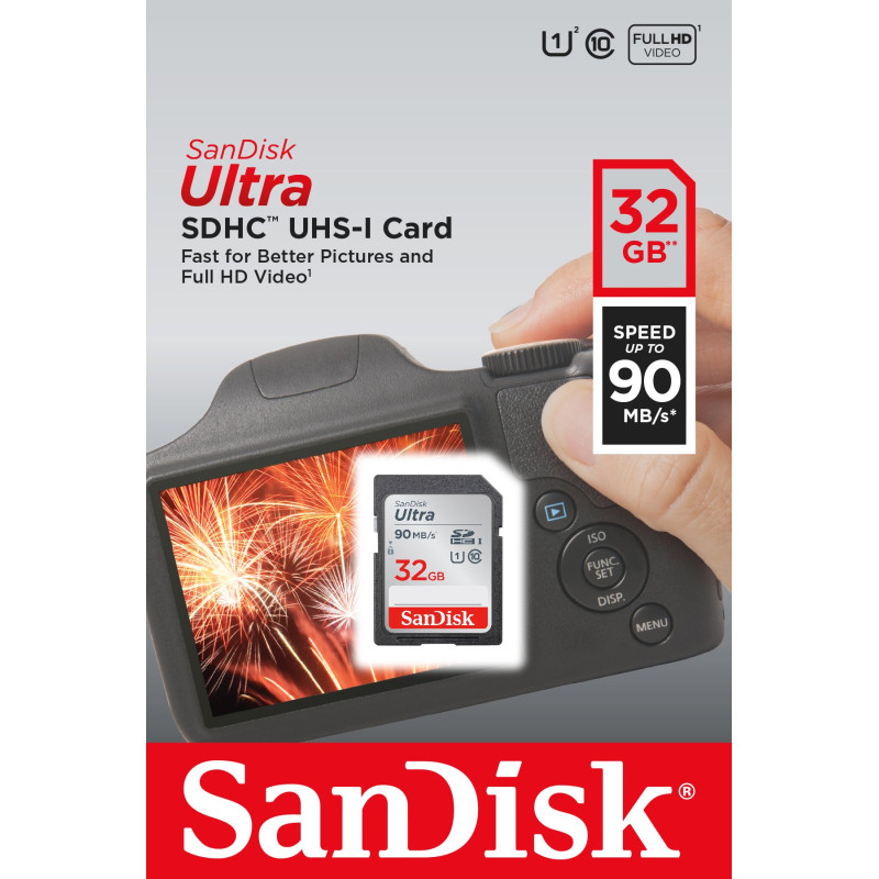 Карта пам'яті SanDisk 32GB SDHC class 10 UHS-I Ultra Lite (SDSDUNR-032G-GN3IN)