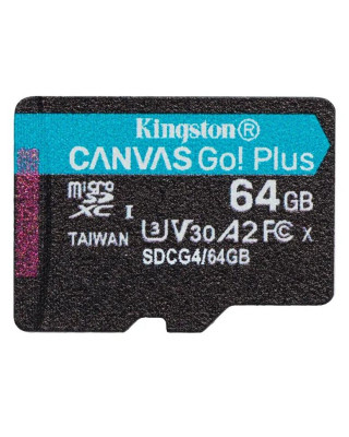 Карта пам'яті Kingston MicroSDXC 64GB UHS-I/U3 Class 10 Canvas Go! Plus R200/W200MB/s (SDCG4/64GBSP)