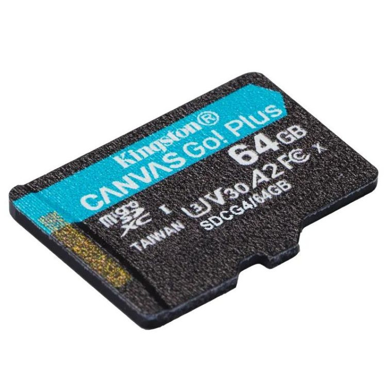 Карта пам'яті Kingston MicroSDXC 64GB UHS-I/U3 Class 10 Canvas Go! Plus R200/W200MB/s (SDCG4/64GBSP)