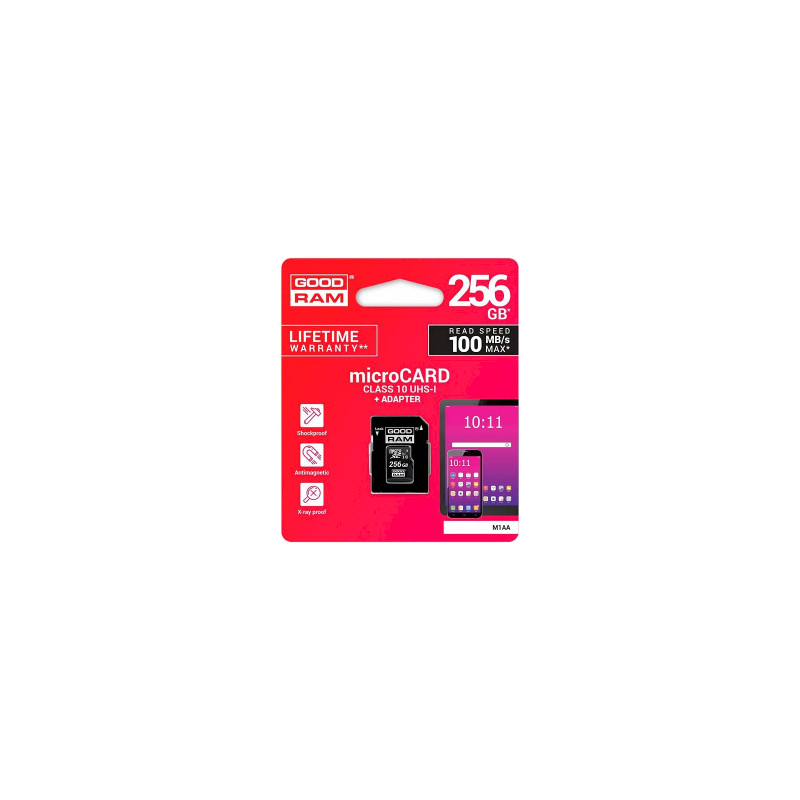 Карта пам'яті Goodram 256GB microSDXC class 10 UHS-I (M1AA-2560R12)