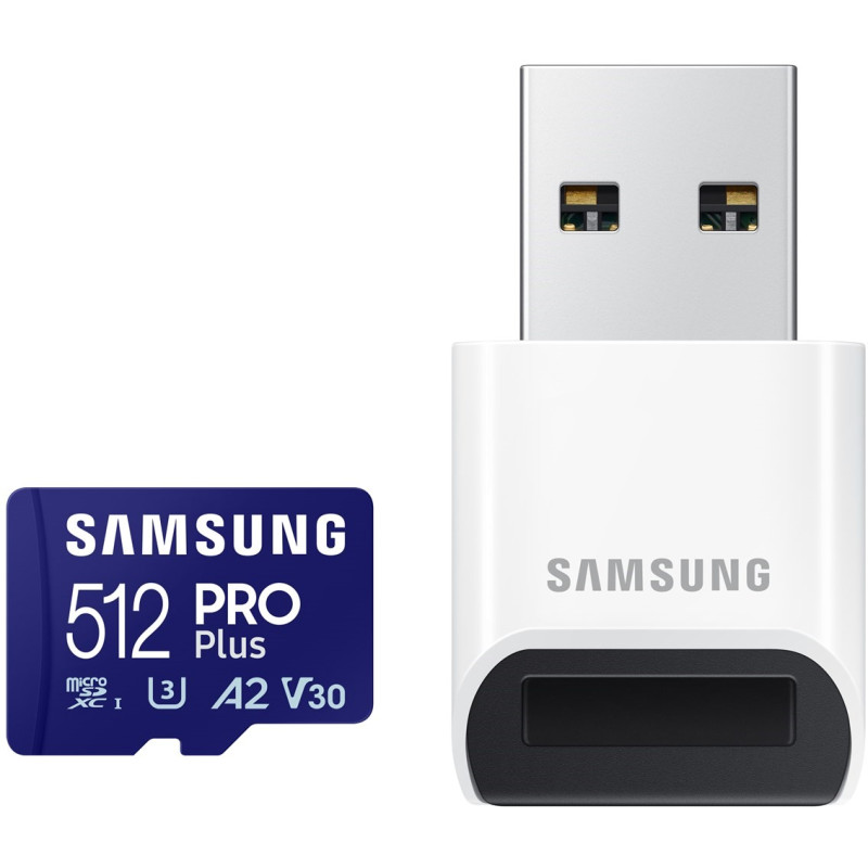 Карта пам'яті Samsung PRO Plus microSDXC UHS-I 512GB Class 10 + Reader 2023 (MB-MD512SB/WW)
