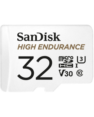 Карта пам'яті SanDisk 32 GB microSDHC High Endurance UHS-I U3 V30 + SD adapter SDSQQNR-032G-GN6IA