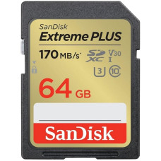Карта пам'яті SanDisk 64GB SD class 10 UHS-I Extreme PLUS (SDSDXW2-064G-GNCIN)