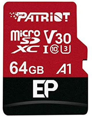 Карта пам'яті Patriot 64GB microSD class 10 UHS-I U3 V30 A1 (PEF64GEP31MCX)