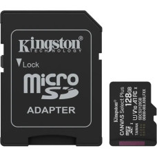 Карта пам'яті Kingston 128GB microSDXC class 10 UHS-I U3 V30 A1 Canvas Select Plus (SDCS3/128GB)
