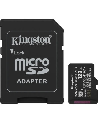 Карта пам'яті Kingston 128GB microSDXC class 10 UHS-I U3 V30 A1 Canvas Select Plus (SDCS3/128GB)