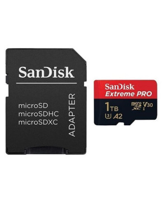 Карта пам'яті SanDisk 1 TB microSDXC UHS-I U3 Extreme Pro+SD Adapter (SDSQXCD-1T00-GN6MA)