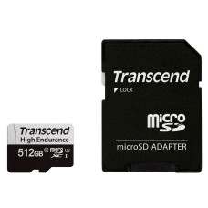 Карта пам'яті Transcend 512GB microSD w/adapter U1, High Endurance (170TB) (TS512GUSD350V)
