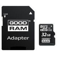 Карта пам'яті Goodram MicroSDHC 32GB UHS-I Class 10 + SD-adapter (M1AA-0320R12)