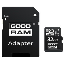 Карта пам'яті Goodram MicroSDHC 32GB UHS-I Class 10 + SD-adapter (M1AA-0320R12)