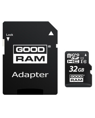 Карта пам'яті Goodram MicroSDHC 32GB UHS-I Class 10 + SD-adapter (M1AA-0320R12)