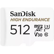 Карта пам'яті SanDisk 512 GB microSDXC High Endurance UHS-I U3 V30 + SD adapter (SDSQQNR-512G-GN6IA)