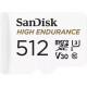Карта пам'яті SanDisk 512 GB microSDXC High Endurance UHS-I U3 V30 + SD adapter (SDSQQNR-512G-GN6IA)