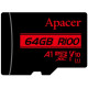 Карта пам'яті Apacer MicroSDHC 64GB UHS-I Class 10 (AP64GMCSX10UB-RA)