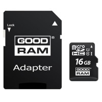 Карта пам'яті Goodram MicroSDHC 16GB UHS-I Class 10 + SD-adapter (M1AA-0160R12)