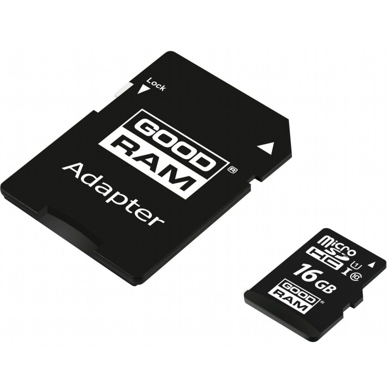 Карта пам'яті Goodram MicroSDHC 16GB UHS-I Class 10 + SD-adapter (M1AA-0160R12)