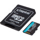 Карта пам'яті Kingston microSDXC 256GB Canvas Go! Plus G4 Class 10 UHS-I U3 V30 A2 + SD-адаптер (SDCG4/256GB)