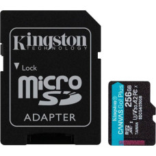 Карта пам'яті Kingston microSDXC 256GB Canvas Go! Plus G4 Class 10 UHS-I U3 V30 A2 + SD-адаптер (SDCG4/256GB)