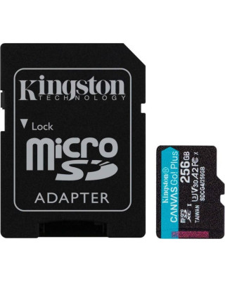 Карта пам'яті Kingston microSDXC 256GB Canvas Go! Plus G4 Class 10 UHS-I U3 V30 A2 + SD-адаптер (SDCG4/256GB)