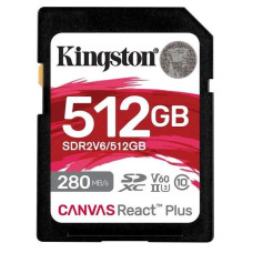 Карта пам'яті Kingston SDXC 512GB Canvas React Plus Class 10 UHS-II U3 V60 (SDR2V6/512GB)